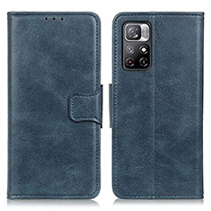 Funda de Cuero Cartera con Soporte Carcasa M09L para Xiaomi Poco M4 Pro 5G Azul