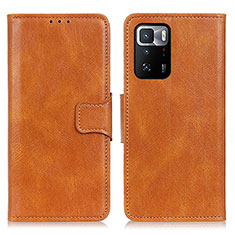 Funda de Cuero Cartera con Soporte Carcasa M09L para Xiaomi Poco X3 GT 5G Marron