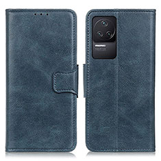 Funda de Cuero Cartera con Soporte Carcasa M09L para Xiaomi Redmi K50 5G Azul