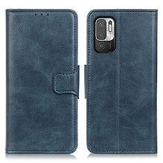 Funda de Cuero Cartera con Soporte Carcasa M09L para Xiaomi Redmi Note 10 5G Azul