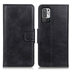 Funda de Cuero Cartera con Soporte Carcasa M09L para Xiaomi Redmi Note 10 5G Negro