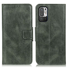 Funda de Cuero Cartera con Soporte Carcasa M09L para Xiaomi Redmi Note 10 5G Verde