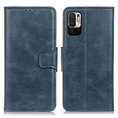 Funda de Cuero Cartera con Soporte Carcasa M09L para Xiaomi Redmi Note 10 JE 5G Azul