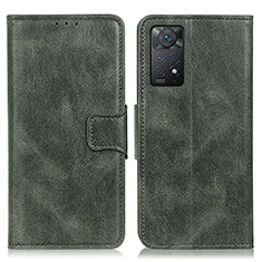 Funda de Cuero Cartera con Soporte Carcasa M09L para Xiaomi Redmi Note 11 Pro 4G Verde