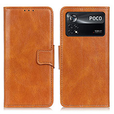 Funda de Cuero Cartera con Soporte Carcasa M09L para Xiaomi Redmi Note 11E Pro 5G Marron