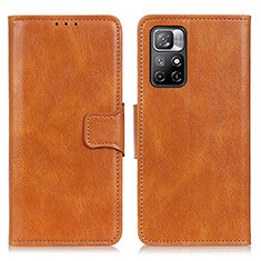 Funda de Cuero Cartera con Soporte Carcasa M09L para Xiaomi Redmi Note 11T 5G Marron