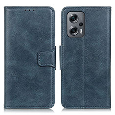 Funda de Cuero Cartera con Soporte Carcasa M09L para Xiaomi Redmi Note 11T Pro+ Plus 5G Azul