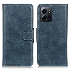 Funda de Cuero Cartera con Soporte Carcasa M09L para Xiaomi Redmi Note 12 4G Azul