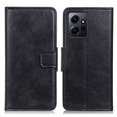 Funda de Cuero Cartera con Soporte Carcasa M09L para Xiaomi Redmi Note 12 4G Negro