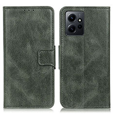 Funda de Cuero Cartera con Soporte Carcasa M09L para Xiaomi Redmi Note 12 4G Verde