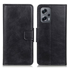 Funda de Cuero Cartera con Soporte Carcasa M09L para Xiaomi Redmi Note 12T Pro 5G Negro