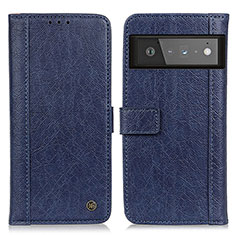 Funda de Cuero Cartera con Soporte Carcasa M10L para Google Pixel 6 Pro 5G Azul