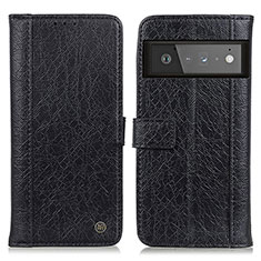 Funda de Cuero Cartera con Soporte Carcasa M10L para Google Pixel 6 Pro 5G Negro