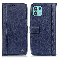 Funda de Cuero Cartera con Soporte Carcasa M10L para Motorola Moto Edge 20 Lite 5G Azul