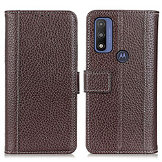 Funda de Cuero Cartera con Soporte Carcasa M10L para Motorola Moto G Pure Marron