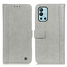 Funda de Cuero Cartera con Soporte Carcasa M10L para OnePlus 9R 5G Gris