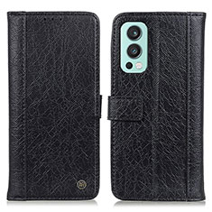 Funda de Cuero Cartera con Soporte Carcasa M10L para OnePlus Nord 2 5G Negro