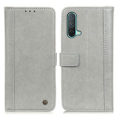 Funda de Cuero Cartera con Soporte Carcasa M10L para OnePlus Nord CE 5G Gris