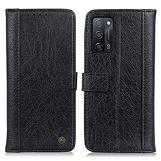 Funda de Cuero Cartera con Soporte Carcasa M10L para Oppo A53s 5G Negro