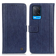 Funda de Cuero Cartera con Soporte Carcasa M10L para Oppo A54 4G Azul