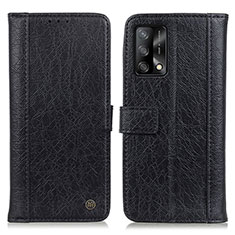 Funda de Cuero Cartera con Soporte Carcasa M10L para Oppo A74 4G Negro