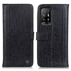 Funda de Cuero Cartera con Soporte Carcasa M10L para Oppo A94 5G Negro