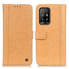 Funda de Cuero Cartera con Soporte Carcasa M10L para Oppo Reno5 Z 5G Caqui