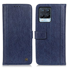 Funda de Cuero Cartera con Soporte Carcasa M10L para Realme 8 Pro Azul