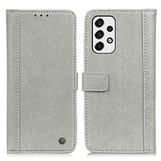 Funda de Cuero Cartera con Soporte Carcasa M10L para Samsung Galaxy A53 5G Gris