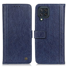 Funda de Cuero Cartera con Soporte Carcasa M10L para Samsung Galaxy M32 4G Azul