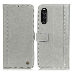 Funda de Cuero Cartera con Soporte Carcasa M10L para Sony Xperia 10 III Gris