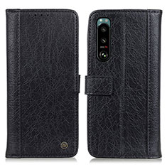 Funda de Cuero Cartera con Soporte Carcasa M10L para Sony Xperia 5 III Negro