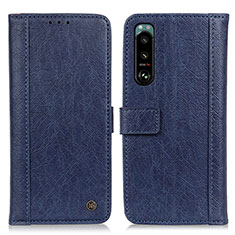 Funda de Cuero Cartera con Soporte Carcasa M10L para Sony Xperia 5 III SO-53B Azul