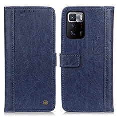 Funda de Cuero Cartera con Soporte Carcasa M10L para Xiaomi Poco X3 GT 5G Azul