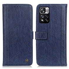 Funda de Cuero Cartera con Soporte Carcasa M10L para Xiaomi Poco X4 NFC Azul