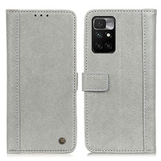 Funda de Cuero Cartera con Soporte Carcasa M10L para Xiaomi Redmi 10 4G Gris