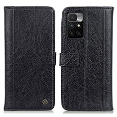 Funda de Cuero Cartera con Soporte Carcasa M10L para Xiaomi Redmi 10 4G Negro