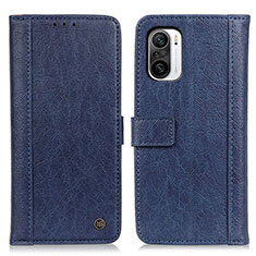 Funda de Cuero Cartera con Soporte Carcasa M10L para Xiaomi Redmi K40 5G Azul