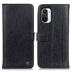 Funda de Cuero Cartera con Soporte Carcasa M10L para Xiaomi Redmi K40 5G Negro