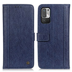 Funda de Cuero Cartera con Soporte Carcasa M10L para Xiaomi Redmi Note 10 5G Azul