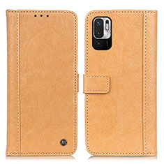 Funda de Cuero Cartera con Soporte Carcasa M10L para Xiaomi Redmi Note 10 JE 5G Caqui