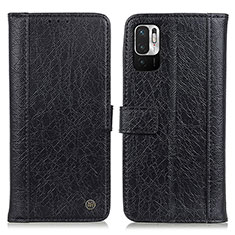 Funda de Cuero Cartera con Soporte Carcasa M10L para Xiaomi Redmi Note 10 JE 5G Negro