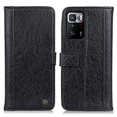 Funda de Cuero Cartera con Soporte Carcasa M10L para Xiaomi Redmi Note 10 Pro 5G Negro