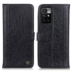 Funda de Cuero Cartera con Soporte Carcasa M10L para Xiaomi Redmi Note 11 4G (2021) Negro