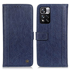 Funda de Cuero Cartera con Soporte Carcasa M10L para Xiaomi Redmi Note 11 Pro+ Plus 5G Azul