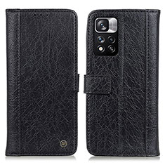 Funda de Cuero Cartera con Soporte Carcasa M10L para Xiaomi Redmi Note 11 Pro+ Plus 5G Negro