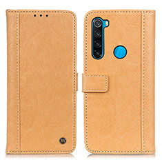 Funda de Cuero Cartera con Soporte Carcasa M10L para Xiaomi Redmi Note 8 (2021) Caqui