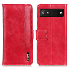 Funda de Cuero Cartera con Soporte Carcasa M11L para Google Pixel 6a 5G Rojo