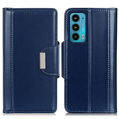 Funda de Cuero Cartera con Soporte Carcasa M11L para Motorola Moto Edge 20 5G Azul