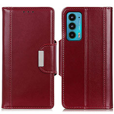 Funda de Cuero Cartera con Soporte Carcasa M11L para Motorola Moto Edge 20 5G Rojo